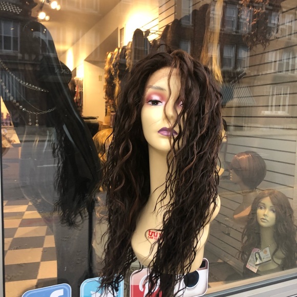 Full lace wig fulllace Brown Highlights long curly - Picture 6 of 8